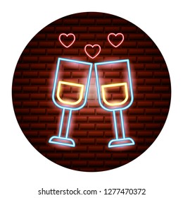 valentine day neon