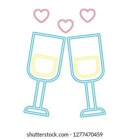 valentine day neon