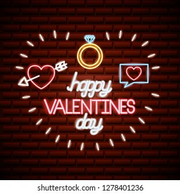 valentine day neon