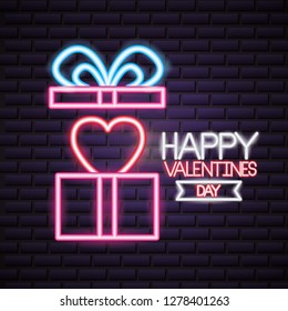 valentine day neon