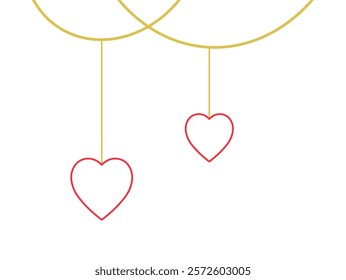 Valentine Day Outline Heart Background