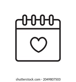 Valentine Day Outline Vector Illustration