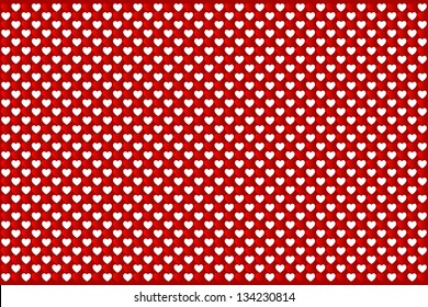 Valentine Day Pattern With Hearts