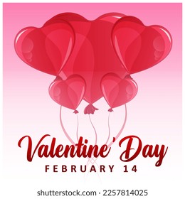 Valentine day post vector design