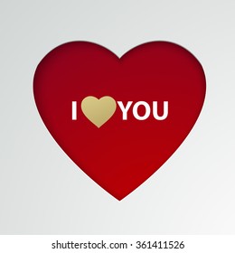 Valentine day postcard concept. Vector illustration EPS10
