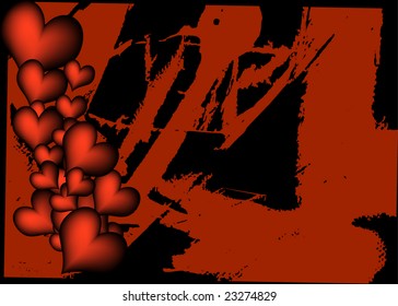 valentine day postcard grunge