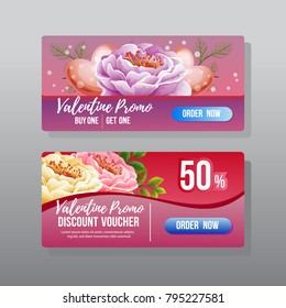 valentine day promo discount web banner