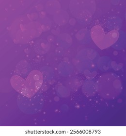 Valentine day purple vector background,