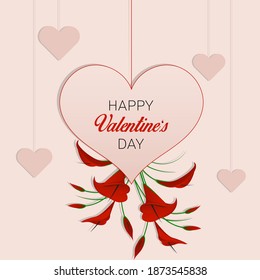 valentine day red heart vector