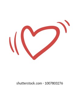 Valentine day red hearts