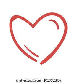 Valentine day red hearts