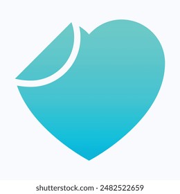 Valentine Day Related Heart, Valentine And Love, Isolated Gradient Vector Icon.