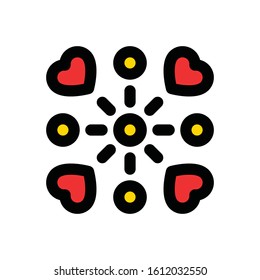 valentine day related love and romance hearts vector with editable stroke