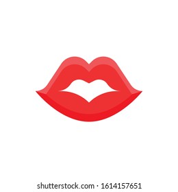 valentine day related love and romance kiss vector in flat design