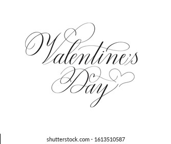 Valentine Day retro classic romantic ink design