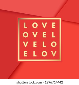 Valentine Day romantic creative, minimal greeting card.