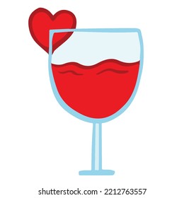 Valentine Day Romantic Cute Colored Drawing