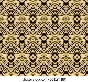 Valentine Day romantic love background. seamless floral pattern. vector illustration. black, gold color. for card and invitation.