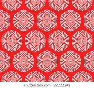 Valentine Day romantic vector geometric background. Floral ornament. rose color.