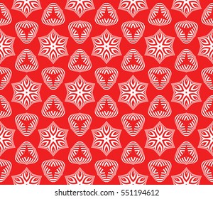 Valentine Day romantic vector geometric background. Floral ornament. rose color.