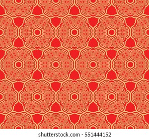 Valentine Day romantic vector geometric background. Floral ornament. rose color.