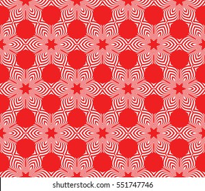 Valentine Day romantic vector geometric background. Floral ornament. rose color.