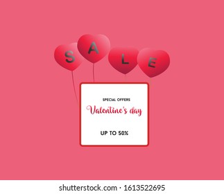 Valentine day sale background design with eps10 