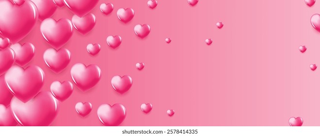 Valentine day sale background, heats flying on the sky, art style, Vector illustration stock illustration