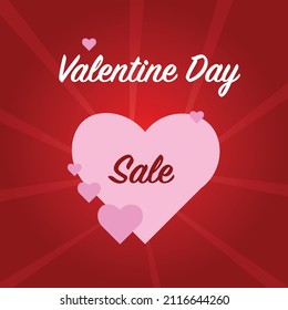 valentine day sale poster for store