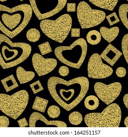 Valentine day seamless background pattern with the hearts
