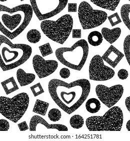 Valentine day seamless background pattern with the hearts