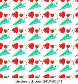 Fondo del patrón cardíaco sin foco del Día de San Valentín