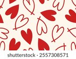 valentine day,  valentine seamless pattern with hearts design for fabric, cotton, wallpaper, satin, carpet.