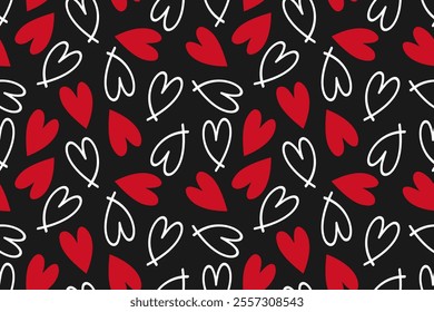 valentine day,  valentine seamless pattern with hearts design for fabric, cotton, wallpaper, satin, carpet.