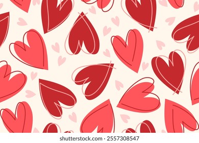 valentine day,  valentine seamless pattern with hearts design for fabric, cotton, wallpaper, satin, carpet.