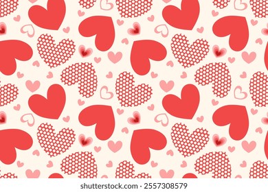 valentine day,  valentine seamless pattern with hearts design for fabric, cotton, wallpaper, satin, carpet.