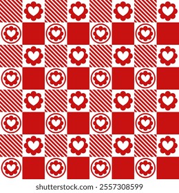 valentine day,  valentine seamless pattern with hearts design for fabric, cotton, wallpaper, satin, carpet.
