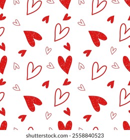valentine day, valentine seamless pattern with hearts design for fabric, cotton, wallpaper, satin, carpet.