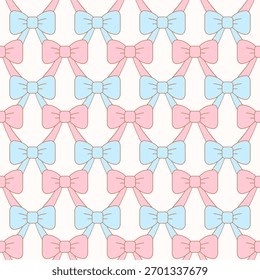 Valentine day valentine seamless pattern with hearts and bows design for fabric, cotton, wallpaper, satin all types of print textile and background	
