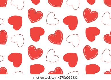 Valentine day valentine seamless pattern with hearts design for fabric, cotton, wallpaper, satin all types of print textile and background