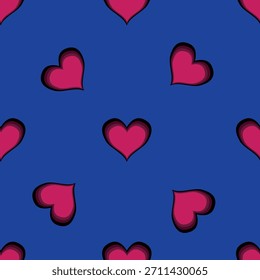 Día de San Valentín, patrón sin fisuras de San Valentín con diseño de corazones para tela, algodón, Fondo de pantalla, satén, alfombra.