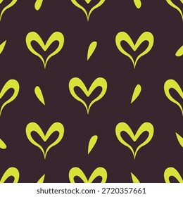 Valentinstag, Valentinstag nahtloses Muster mit Herz-Design für Stoff, Baumwolle, Tapete, Satin, Teppich.
