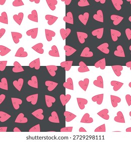 Patrón sin fisuras del día de San Valentín con corazones