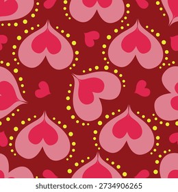 valentine day, valentine seamless pattern with hearts design for fabric, cotton, wallpaper, satin, carpet.

