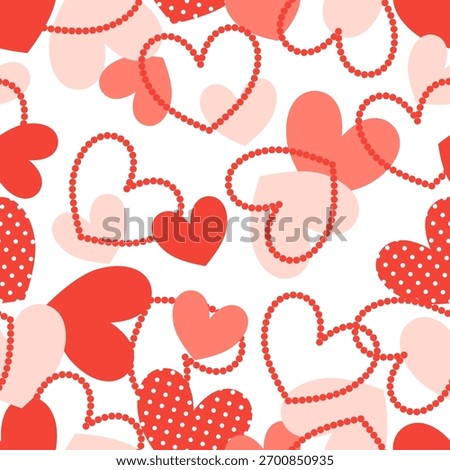 Valentine day valentine seamless pattern with hearts design for fabric, cotton, wallpaper, satin all types of print textile and background	