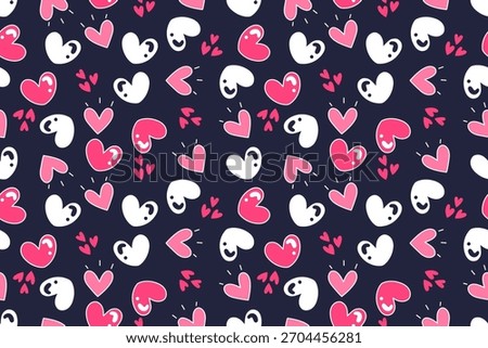 Valentine day valentine seamless pattern with hearts design for fabric, cotton, wallpaper, satin all types of print textile and background	