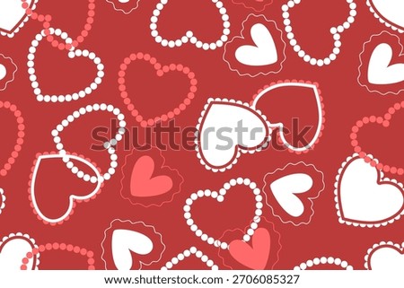 Valentine day valentine seamless pattern with hearts design for fabric, cotton, wallpaper, satin all types of print textile and background