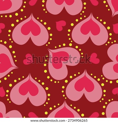 valentine day, valentine seamless pattern with hearts design for fabric, cotton, wallpaper, satin, carpet.
