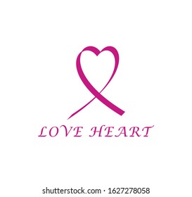Valentine day sign vector logo template 