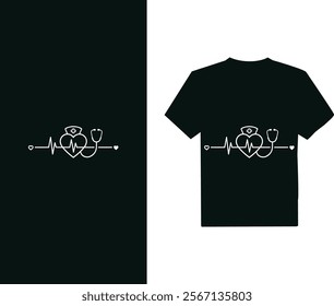 Valentine Day Special Minimal Style T shirt Design, Heart shape Vector Design 